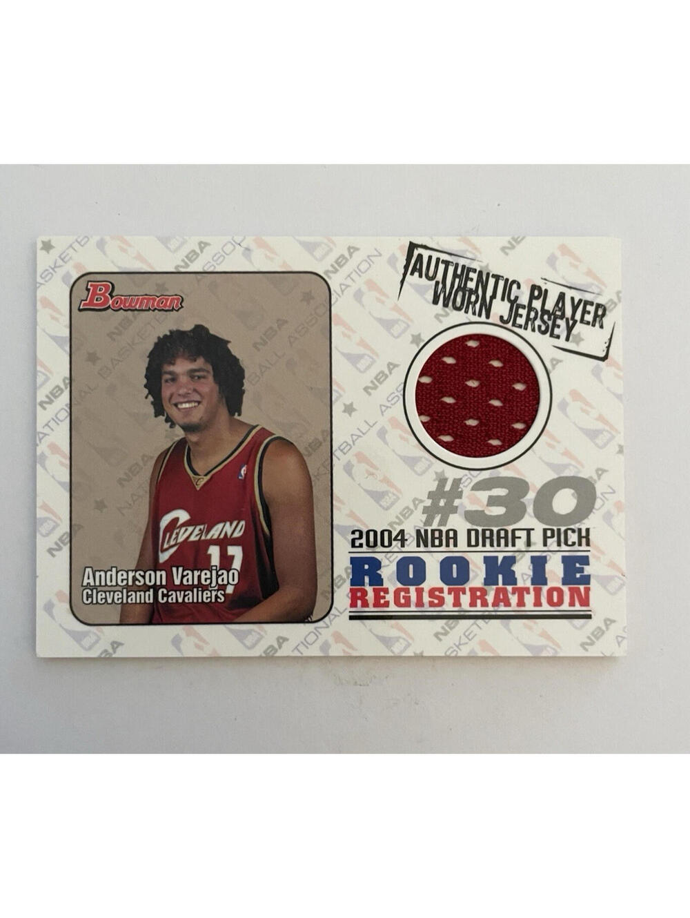 2004 Bowman Draft Picks RK Reg Jersey Anderson Varejao #ROR-AV Basketball Card
